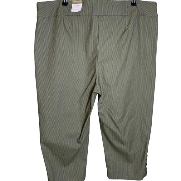 NWT Chico's Capri Size 4 (20) Josie Slim Ankle Lace Up Hem Grandview Stripe - Picture 3 of 9